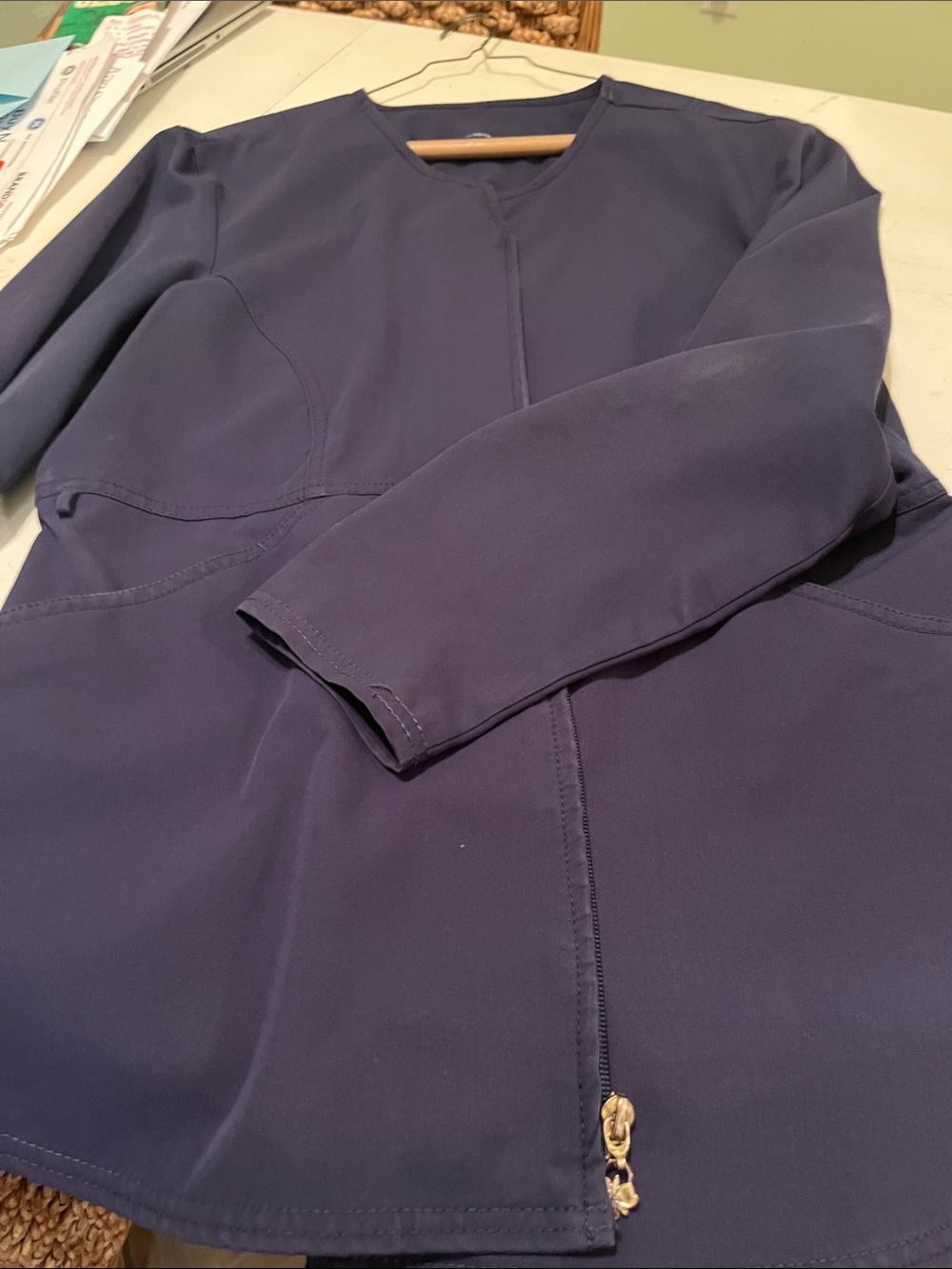 Careisma Deep Navy Zip-Front Blazer Jacket